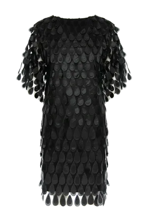 3D Black Organza Dress