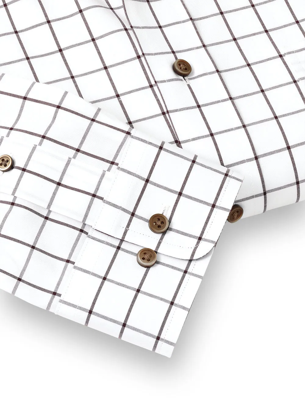 Comfort Stretch Non-iron Check Dress Shirt With Contrast Trim