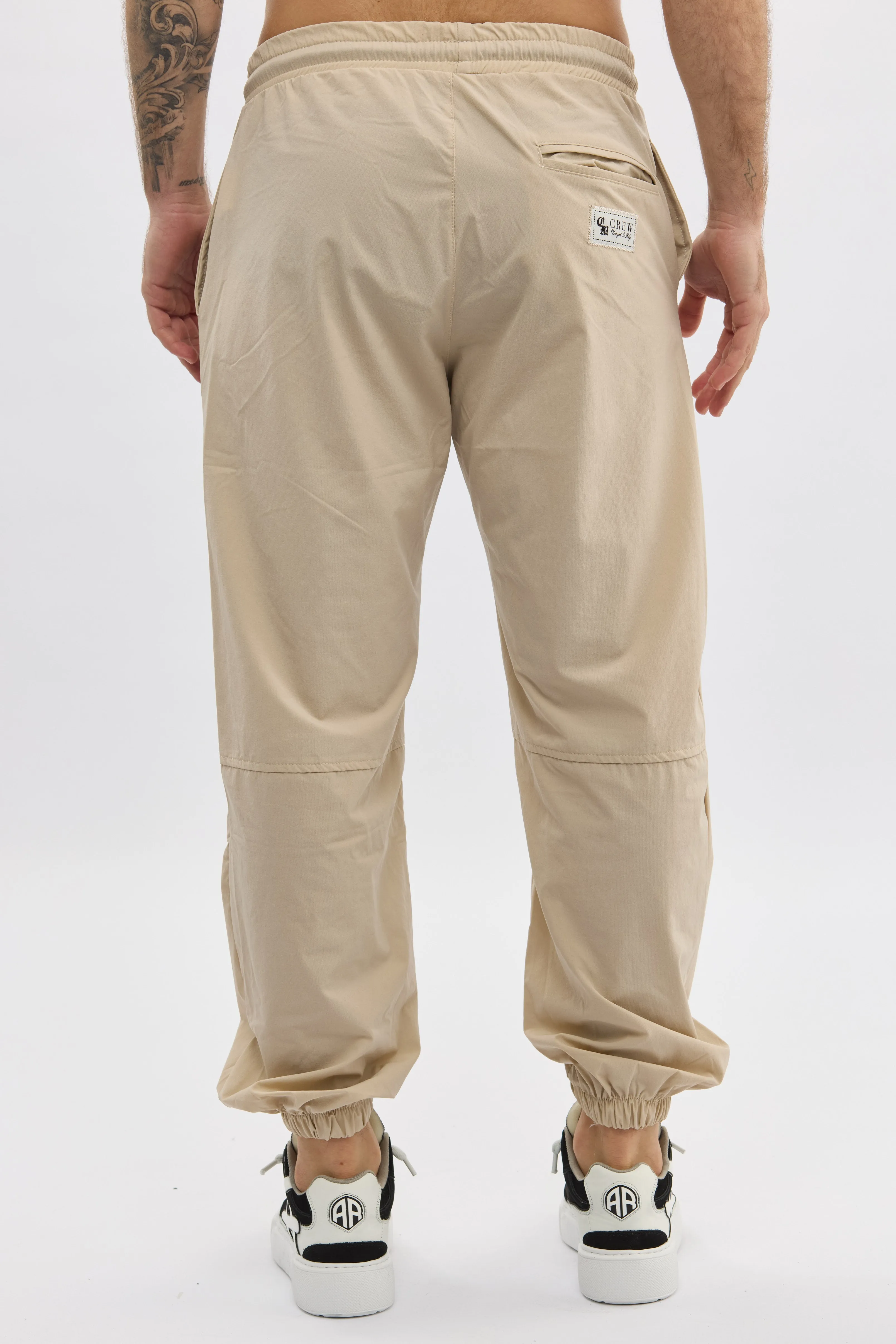 Crew Milano Beige Relaxed Joggers