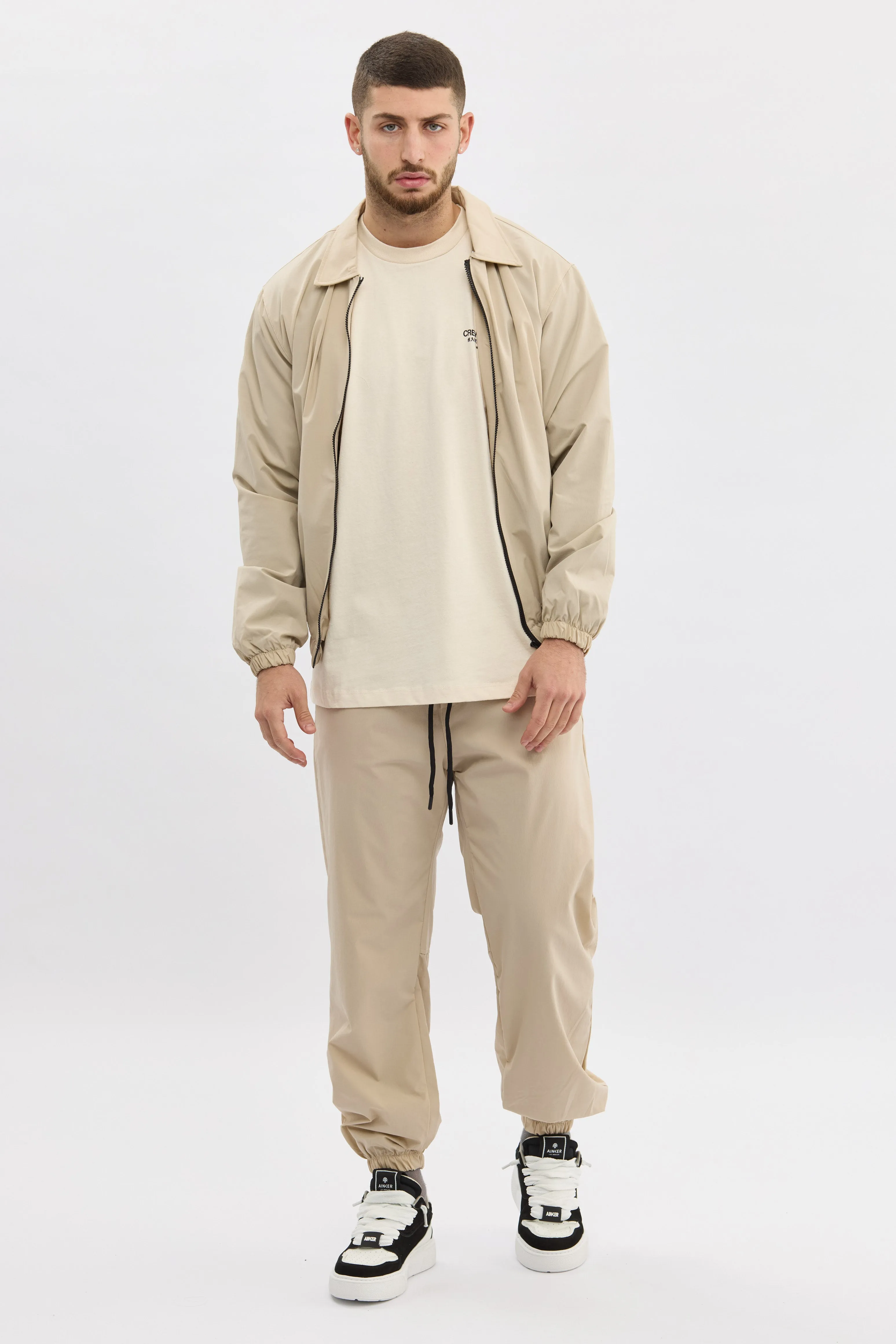 Crew Milano Beige Relaxed Joggers