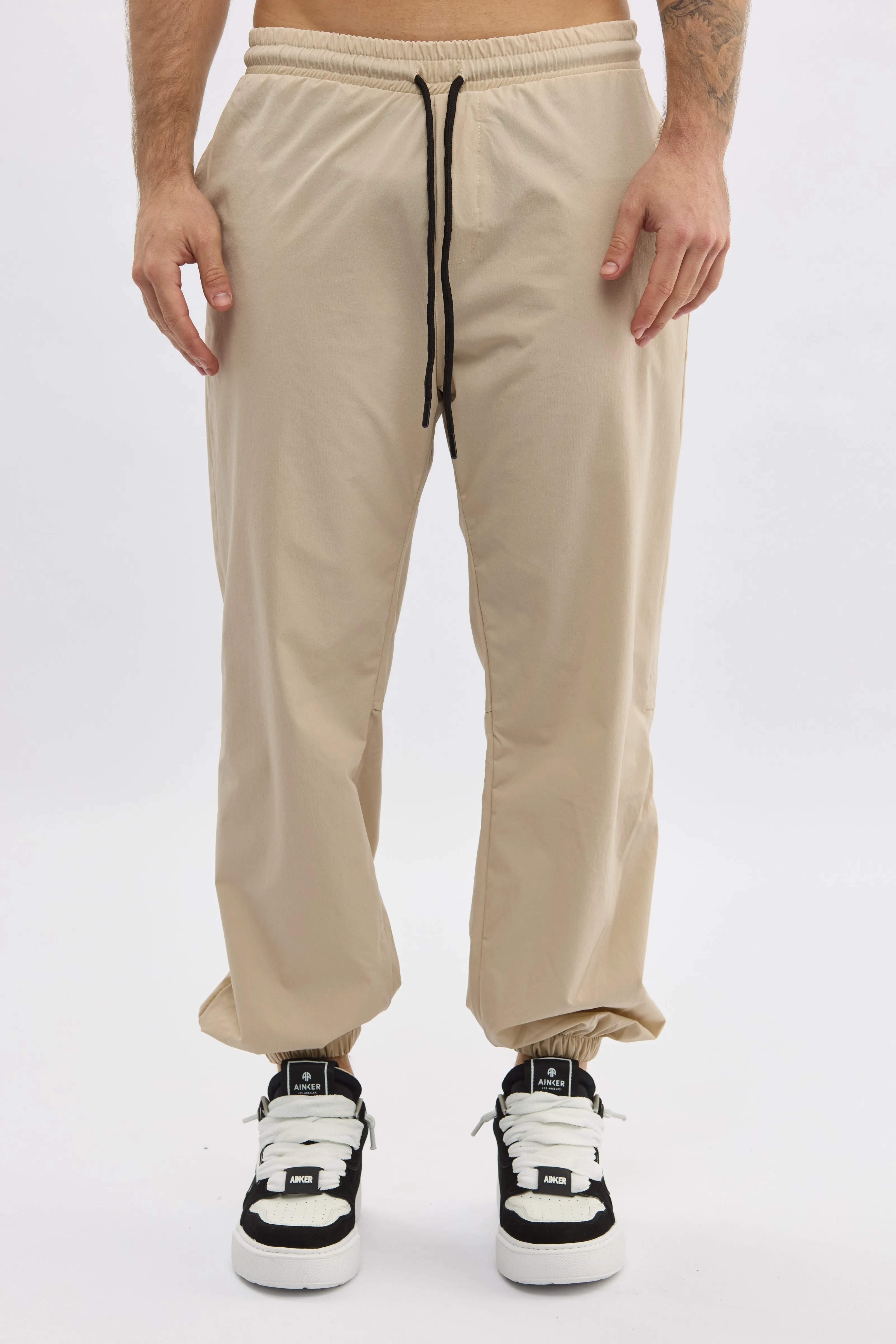Crew Milano Beige Relaxed Joggers