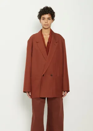 DB Workwear Suiting Wool Blazer — Cherry Mahogany