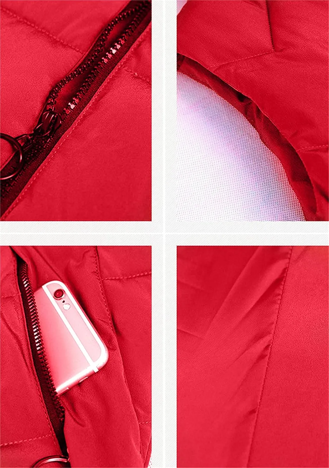 DIACACY Women's Fashion Down Vest Long Section Slim Vest Solid Color Zip Sleeveless Waist coats