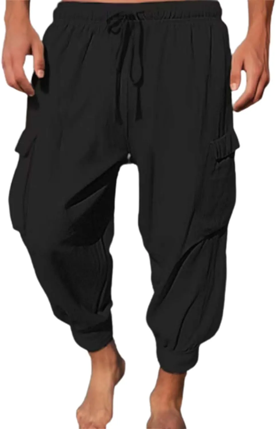 GIERIDUC Men's Paisley Pants Cargo Jogger Men's Tall Size Athletic Pants Mens Polyester Cargo Pants Relaxed Fit Cord Trouser