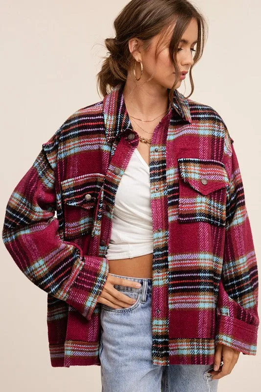 Oversized Long Sleeve Collared Hailee Jacket