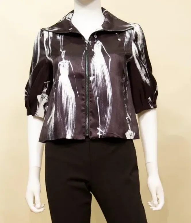Printed Crop Jacket
