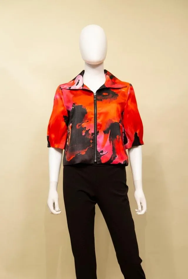 Printed Crop Jacket