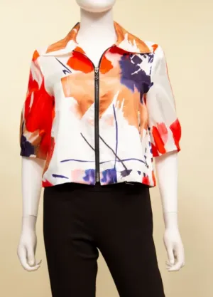 Printed Crop Jacket