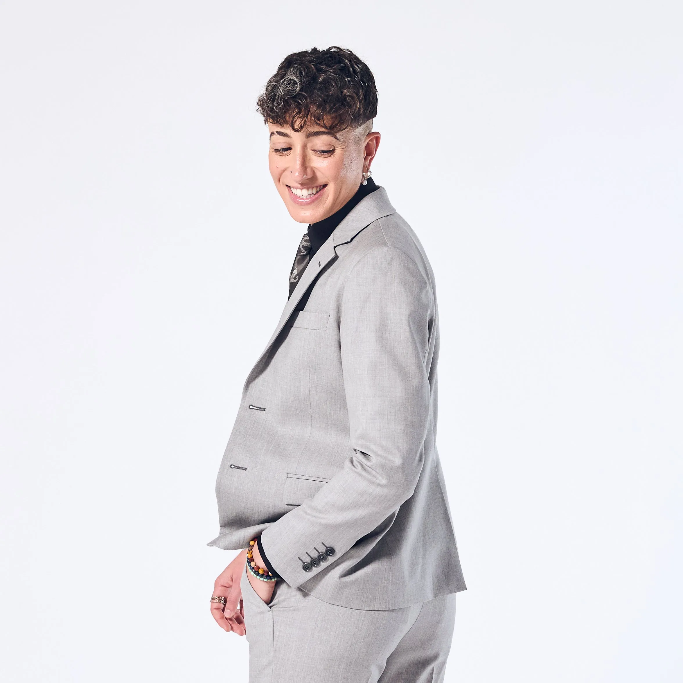 The Georgie Sky Gray Suit Blazer