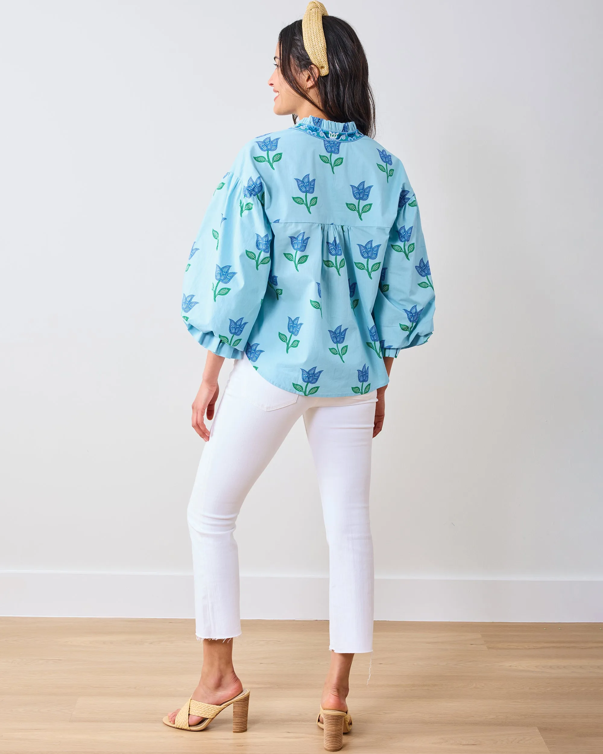 Tulip Bloom - Rosalita Blouse - Oasis Sky