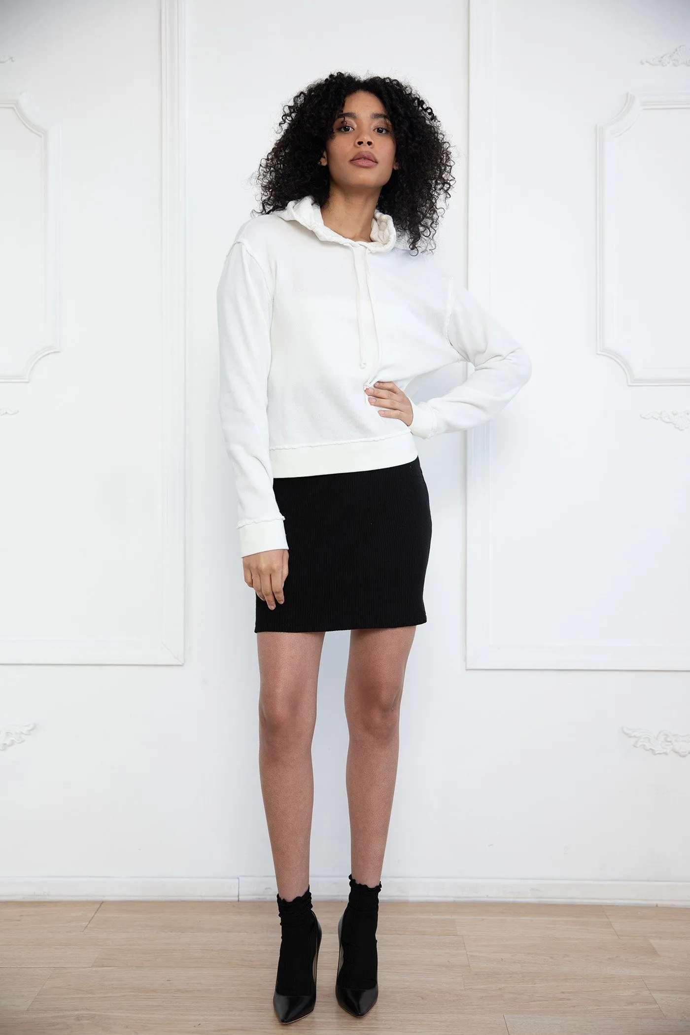 White Relaxed Hoodie